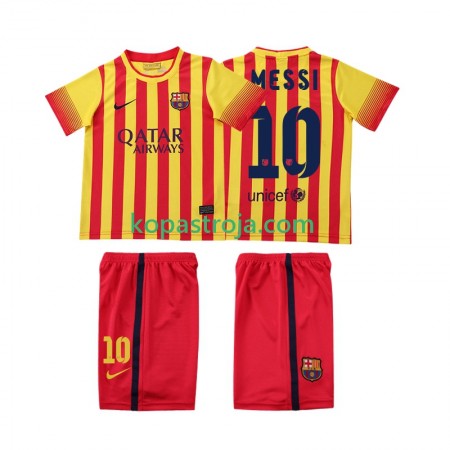 Billiga Fotbollströjor FC Barcelona Lionel Messi 10 2013 2014 Retro Barn Borta tröja Kortärmad